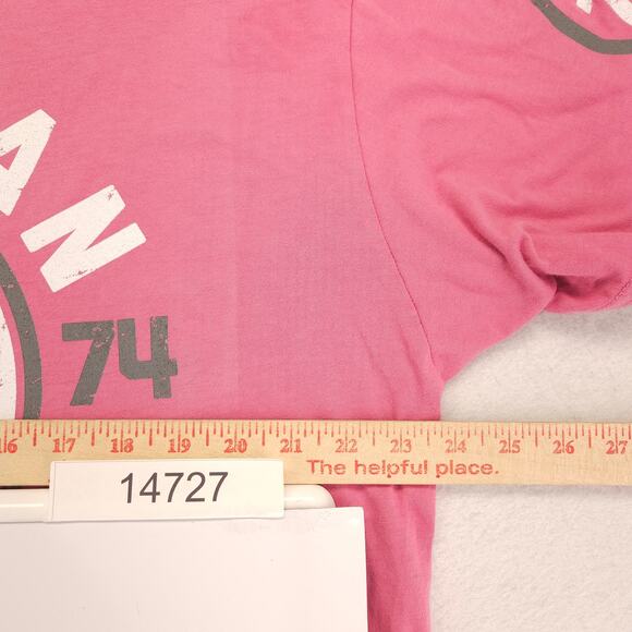 American Fighter Casual Short Sleeve Graphic Crew Neck Shirt Mens Size 2XL Pink - Picture 6 of 9